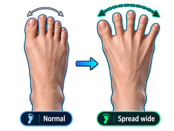 Toe spreading (2 min)